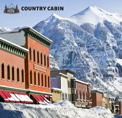 Telluride, Colorado with snow